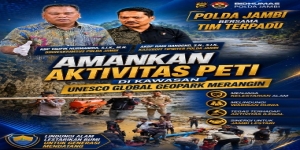Tim Gabungan Polda Jambi, Polres dan Pemda Merangin Tertibkan PETI Dikawasan Unesco Global Geopark