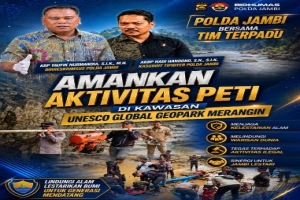 Tim Gabungan Polda Jambi, Polres dan Pemda Merangin Tertibkan PETI Dikawasan Unesco Global Geopark