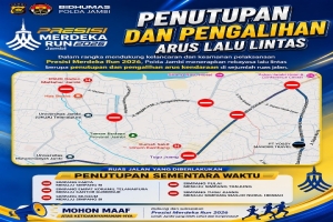 Polda Jambi Imbau Masyarakat Gunakan Jalur Alternatif Selama Pelaksanaan Presisi Merdeka Run 2026
