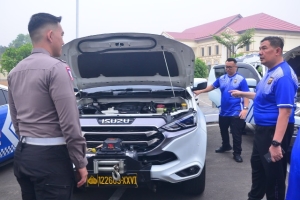 Dirlantas Polda Jambi Pimpin Pemeriksaan 50 Kendaraan Dinas, Pastikan Kesiapan Operasional dan Pemeliharaan Randis