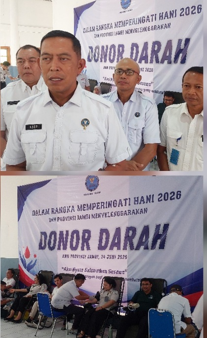 Peringati Hari Anti Narkotika Internasional HANI, BNNP Jambi Gelar Donor Darah 