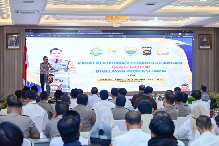 Polda Jambi Perkuat Sinergi Lintas Sektoral, Deklarasikan Strategi Bersama Berantas Geng Motor