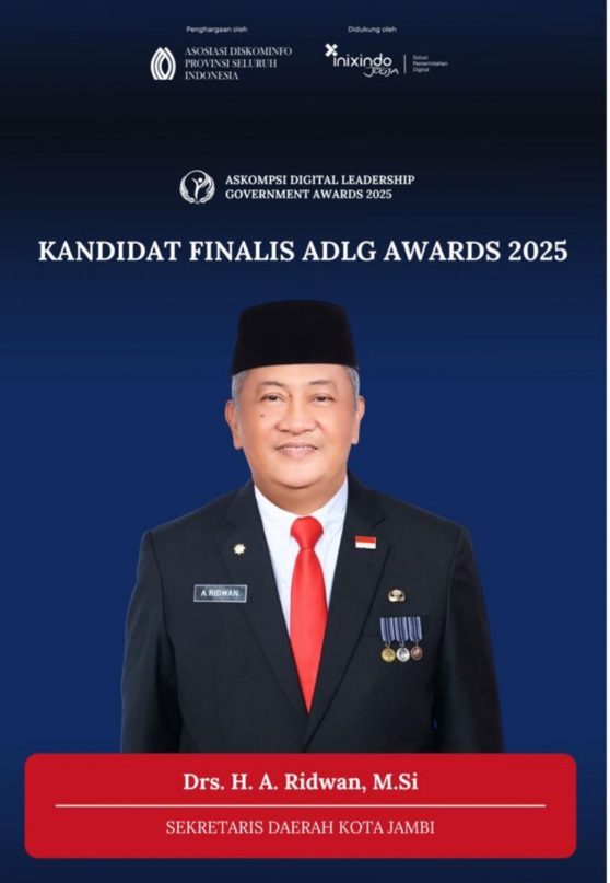 Sekda Kota Jambi Masuk 15 Finalis Nasional ADLGA 2025, Satu-satunya di Jambi